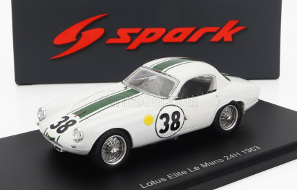 Spark-model Lotus Elite Mk14 Coventry Climax 1216cc Team Elite N 38 24h Le Mans 1963 F.gardner - J.coundley 1:43 Bílá Zelená