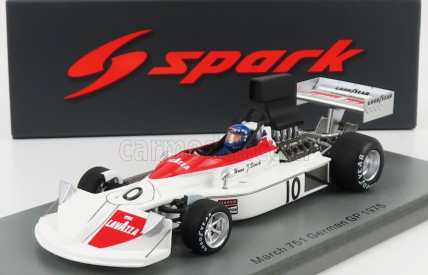 Spark-model March F1  751 N 10 German Gp 1975 H.stuck 1:43 Bílá Červená