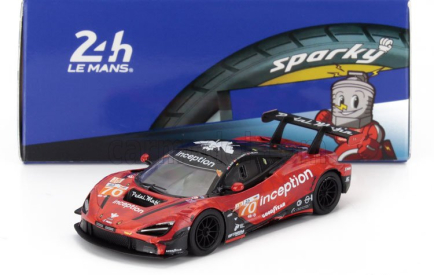 Spark-model Mclaren 720s Gt3 Evo M840t 4.0l V8 Turbo Team Inception Racing N 70 24h Le Mans 2024 Brendan Iribe - Ollie Millroy - Frederik Schandorff 1:64 Červená Černá
