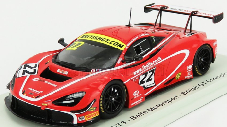 Spark-model Mclaren 720s Gt3 Team Balfe Motorsport N 22 British Gp Championship 2019 S.balfe - R.bell 1:43 Červená Bílá