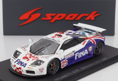Spark-model Mclaren F-1 Gtr 6.1l V12 Team Bigazzi N 25 Bpr Silverstone 1996 Jacques Laffite - Marc Duez 1:43 Bílá Modrá