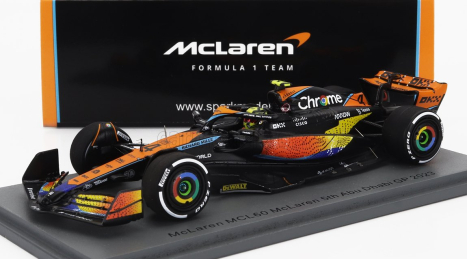 Spark-model Mclaren F1  Mcl60 Team Mclaren N 4 5th Abu Dhabi Gp 2023 Lando Norris 1:43 Oranžová Modrá Černá