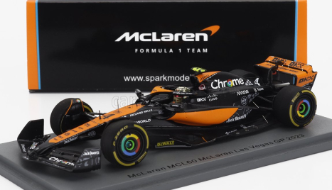 Spark-model Mclaren F1  Mcl60 Team Mclaren N 4 Las Vegas Gp 2023 Lando Norris 1:43 Oranžová Modrá Černá