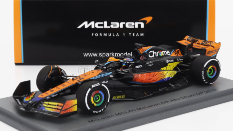 Spark-model Mclaren F1  Mcl60 Team Mclaren N 81 6th Abu Dhabi Gp 2023 Oscar Piastri 1:43 Oranžová Modrá Černá