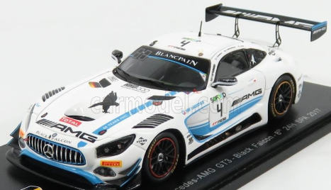 Spark-model Mercedes benz Gt-s Amg Gt3 Team Black Falcon N 4 8th 24h Spa 2017 L.stolz - A.christodoulou - Y.buurman 1:43 Bílá