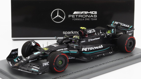 Spark-model Mercedes gp F1 W14 Team Mercedes-amg Petronas Formula One N 44 2nd Spain Gp 2023 Lewis Hamilton 1:43 Matt Black