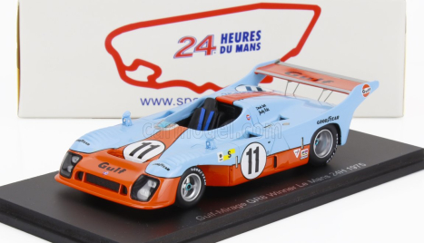 Spark-model Mirage Gr8 3.0l V8 Team Gulf Research Racing N 11 Winner 24h Le Mans 1975 Jacky Ickx - Derek Bell 1:43 Světle Modrá Oranžová