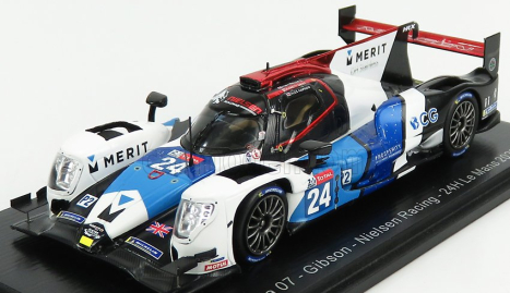 Spark-model Oreca 07 Gibson 4.2l V8 Team Nielsen Racing N 24 24h Le Mans 2020 G.grist - A.kapadia - A.wells 1:43 Modrá Červená Bílá