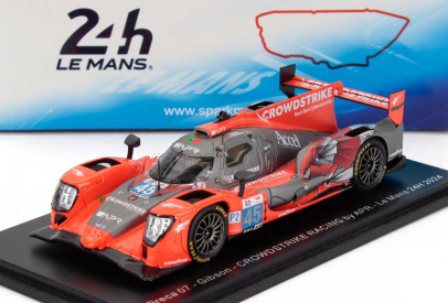Spark-model Oreca 07 Gibson Gk428 4.2l V8 Team Crowdstrike Racing By Apr N 45 24h Le Mans 2024 Colin Braun - Nicky Catsburg - George Kurtz 1:43 Matt Red Black