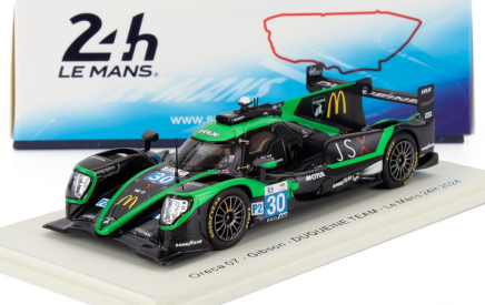 Spark-model Oreca 07 Gibson Gk428 4.2l V8 Team Duqueine N 30 24h Le Mans 2024 Jean Baptiste Simmenauer - James Allen - John Falb 1:43 Zelená Černá
