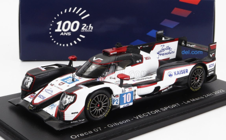 Spark-model Oreca 07 Gibson Gk428 4.2l V8 Team Vector Sport N 10 24h Le Mans 2023 G.aubry - R.cullen - M.kaiser 1:43 Bílá Černá