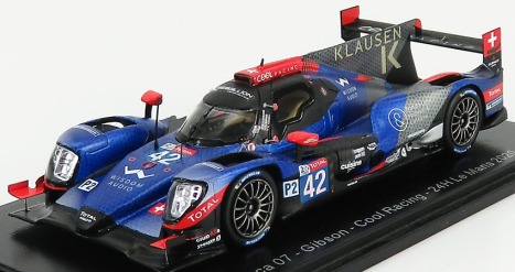 Spark-model Oreca 07 Gibson Team Cool Racing N 42 12th 24h Le Mans 2020 A.borga - A.coigny - N.lapierre 1:43 Modrá Červená