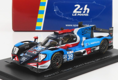Spark-model Oreca Gibson 07 Gk428 4.2l V8 Team Graff Racing N 39 24h Le Mans 2022 E.trouillet - S.page - D.droux 1:43 Světle Modrá Červená Bílá
