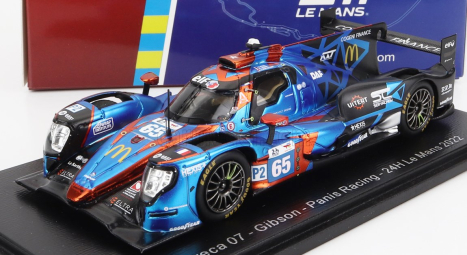 Spark-model Oreca Gibson 07 Gk428 4.2l V8 Team Panis Racing N 65 24h Le Mans 2022 J.canal - N.jamin - J.van Uitert 1:43 Modrá Met Červená