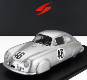 Spark-model Porsche 356 Sl Coupe Team Porsche K.g. N 46 Winner Class 24h Le Mans 1951 Auguste Veuillet - Edmond Mouche 1:18 Silver