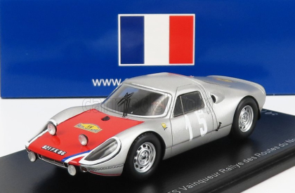 Spark-model Porsche 908 Gts N 15 Winner Rally Routes Du Nord 1966 R.buchet - J.ferrand 1:43 Silver Red