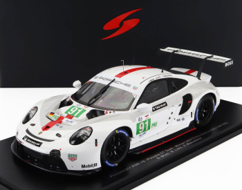 Spark-model Porsche 911 991-2 4.2l Team Porsche Gt N 91 Winner Lmgte Pro Class 24h Le Mans 2022 Gianmaria Bruni - Richard Lietz - Frederic Makowiecki 1:18 Bílá Šedá Červená