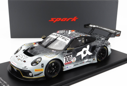 Spark-model Porsche 911 991-2 Gt3 R Team Toksport Wrt N 100 24h Spa 2022 J.andlauer - M.dienst - S.muller 1:18 Bílá Černá