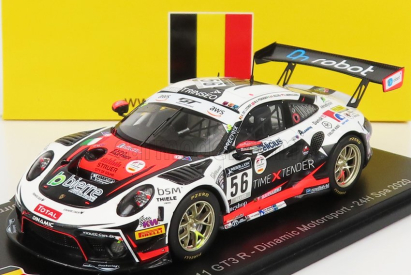 Spark-model Porsche 911 991-2 Gt3 Team Dinamic Motorsport N 56 24h Spa 2020 A.de Leener - M.o.pedersen - A.rizzoli - C.sbirrazzuoli 1:43 Bílá Červená Černá