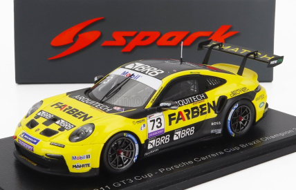 Spark-model Porsche 911 991-2 Gt3 Team Farben N 73 Champion Brazilian Porsche Carrera Cup Season 2022 E.elias 1:43 Žlutá Černá
