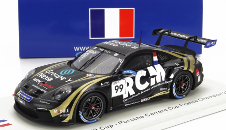 Spark-model Porsche 911 991-2 Gt3 Team Rcm N 99 Champion France Porsche Carrera Cup Season 2022 M.klein 1:43 Black