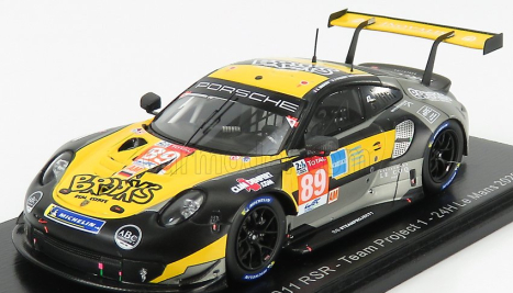 Spark-model Porsche 911 991-2 Rsr Team Project 1 N 89 24h Le Mans 2020 Steve Brooks - A.laskaratos - J.piguet 1:43 Žlutá Černá