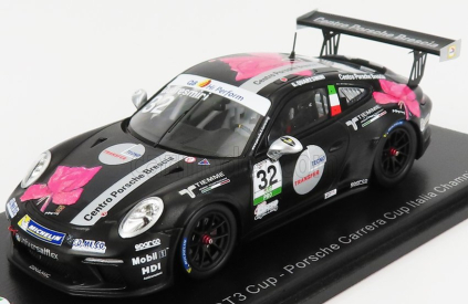 Spark-model Porsche 911 991 Gt3 N 2 Porsche Carrera Cup Italy Champion 2018 G.quaresmini 1:43 Černá Bílá Červená