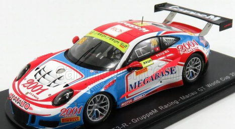 Spark-model Porsche 911 991 Gt3 N 98 Macau Gt World Cup 2016 Ma Ching Jeung Philip 1:43 Modrá Červená Žlutá