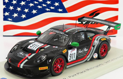 Spark-model Porsche 911 991 Gt3 R Team Park Place Motorsports N 911 3rd 8h Californie 2019 M.jaminet - S.muller - R.dumas 1:43 Černá Červená