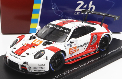 Spark-model Porsche 911 991 Rsr-19 4.2l Team Project-1 N 56 24h Le Mans 2022 B.iribe - O.millroy - B.barnicoat 1:43 Bílá Červená
