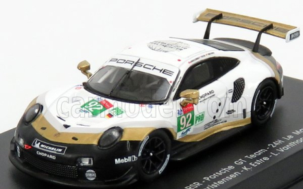 Spark-model Porsche 911 991 Rsr Team Porsche Gt N 92 24h Le Mans 2019 M.christensen - K.estre - L.vanthoor 1:87 Bílá