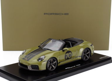 Spark-model Porsche 911 992 Cabriolet Open Spirit 70 2025 1:18 Olivová Neo Zelená Černá