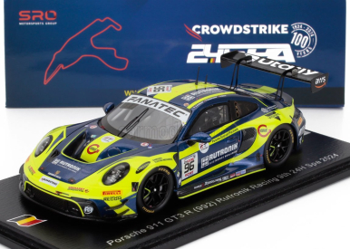 Spark-model Porsche 911 992 Gt3 R 4.2l Team Rutronik Racing N 96 24h Spa 2024 Julien Andlauer - Sven Muller - Patric Niederhauser 1:43 Žlutá Modrá