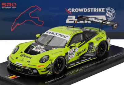 Spark-model Porsche 911 992 Gt3 R 4.2l Team Ssr Herberth N 92 24h Spa 2024 Mathieu Jaminet - Matt Campbell - Frederic Makowiecki 1:43 Zelená Černá
