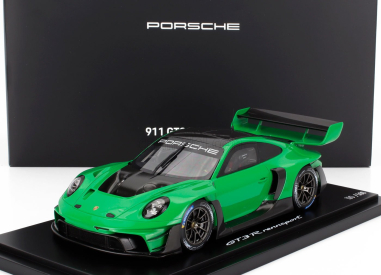 Spark-model Porsche 911 992 Gt3 R N 0 Racing Coupe 2023 - Con Vetrina - With Showcase 1:18 Zelená Černá