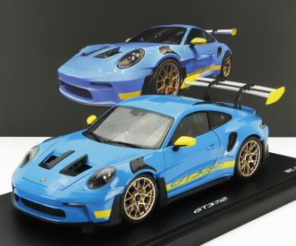 Spark-model Porsche 911 992 Gt3 Rs Coupe 2023 1:18 Světle Modrá Žlutá