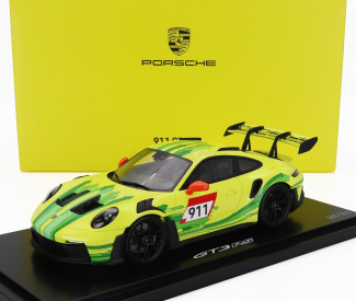 Spark-model Porsche 911 992 Gt3 Rs N 911 Coupe 2023 - Con Vetrina - With Showcase 1:18 Žlutá Zelená