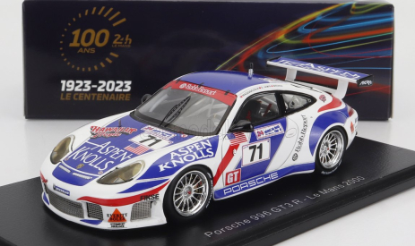 Spark-model Porsche 911 996 Gt3 R 3.6l Team Colucci Racing N 71 24h Le Mans 2000 C.wagner - S.lewis - B.mazzuoccola 1:43 Bílá 2 Tóny Modrá
