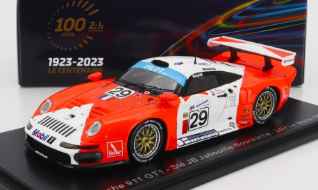 Spark-model Porsche 911 Gt1 3.2l Turbo Team Societe Jb N 29 24h Le Mans 1997 A.ferte - J.von Gartzen - O.thevenin 1:43 Červená Bílá