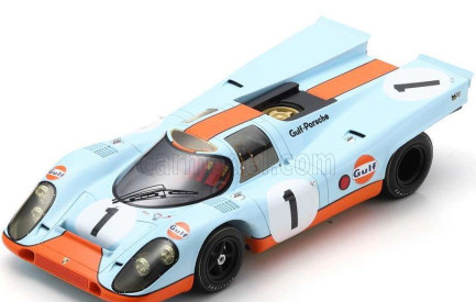 Spark-model Porsche 917k 4.5l Gulf Team John Wyer Automotive Engineering N 1 2nd 24h Daytona 1970 Jo Siffert - Brian Redman 1:18 Světle Modrá Oranžová