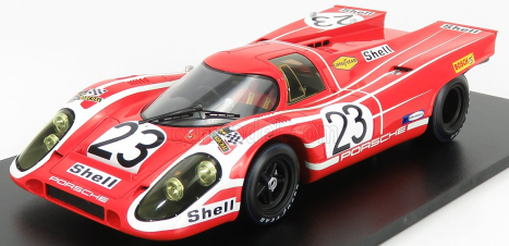 Spark-model Porsche 917k 4.9l Team Salzburg N 23 Winner 24h Le Mans 1970 Hans Herrmann - Richard Attwood 1:18 Červená Bílá