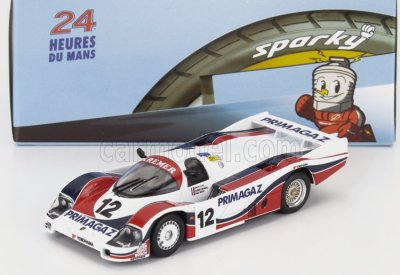 Spark-model Porsche 956 2.6l Twin Turbo Team Porsche Kramer Racing N 12 24h Le Mans 1986 Pierre Yver - Hubert Striebig - Max Cohen Olivar 1:64 Bílá Červená Černá
