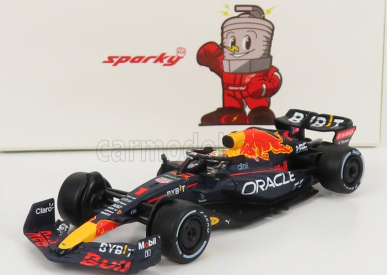 Spark-model Red bull F1  Rb18 Team Oracle Red Bull Racing N 1 Season World Champion 2022 Max Verstappen 1:64 Matná Modrá Žlutá Červená