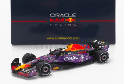 Spark-model Red bull F1  Rb19 Team Oracle Red Bull Racing N 1 World Champion Winner Las Vegas Usa Gp 2023 Max Verstappen 1:64 Fialová Žlutá Červená