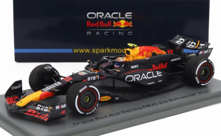 Spark-model Red bull F1  Rb20 Team Oracle Red Bull Racing N 11 2nd Bahrain Gp 2024 Sergio Perez 1:43 Modrá Žlutá Červená