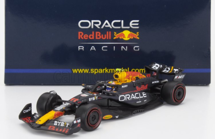 Spark-model Red bull F1  Rb20 Team Oracle Red Bull Racing N 11 2nd Bahrain Gp 2024 Sergio Perez 1:64 Modrá Žlutá Červená