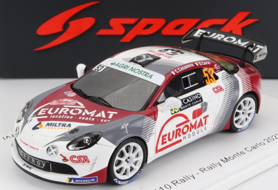 Spark-model Renault Alpine A110 Rally N 53 Rally Montecarlo 2022 C.casanova D.corvi 1:43 Bílá Červená