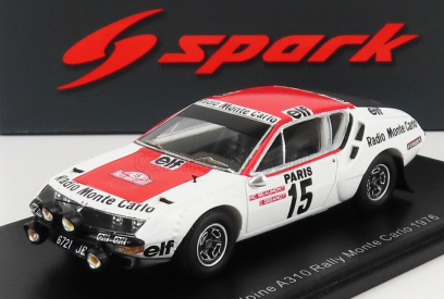Spark-model Renault Alpine A310 N 15 Rally Montecarlo 1976 M.c.beaumont - C.giganot 1:43 Bílá Červená