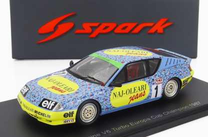 Spark-model Renault Alpine V6 Turbo N 1 Europa Cup Champion 1987 M.sigala 1:43 Světle Modrá Žlutá