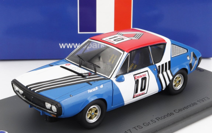 Spark-model Renault R17 N 10 3rd Ronde Cevenole 1973 J.p.nicolas 1:43 Modrá Černá Bílá Červená